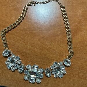 LOFT Gold Statement Necklace with Silver Accents